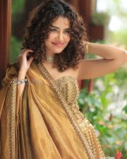 Enchanting Actress Anupama Parameswaran in a Golden Embroidered Silk Lehenga Choli Photos 04 Enchanting Actress Anupama Parameswaran in a Golden Embroidered Silk Lehenga Choli Photos 04