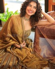 Enchanting Actress Anupama Parameswaran in a Golden Embroidered Silk Lehenga Choli Photos 08 Enchanting Actress Anupama Parameswaran in a Golden Embroidered Silk Lehenga Choli Photos 08