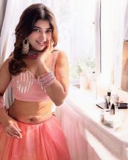 Enchanting Actress Srijita Ghosh in a dusty pink embroidered crop top with matching skirt and gold choker photos 06 Enchanting Actress Srijita Ghosh in a dusty pink embroidered crop top with matching skirt and gold choker photos 06