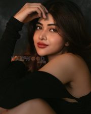 Enigmatic Actress Srijita Ghosh in a Black Off Shoulder Long Sleeve Gown Photos 03