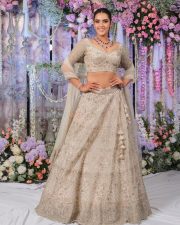 Fairytale Beauty Kavya Thapar in a Cream Lehenga Photos 03