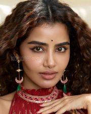 Glamorous Actress Anupama Parameswaran in a Red Floral Printed Saree Photos 02 Glamorous Actress Anupama Parameswaran in a Red Floral Printed Saree Photos 02