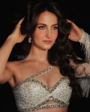 Glamorous Actress Elli Avrram in a cream and silver sequined bra top photos 01