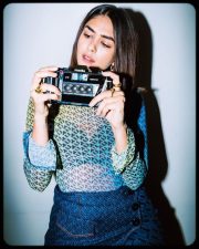 Glamorous Mrunal Thakur in a Blue Mesh Top with Matching Skirt Pictures 05