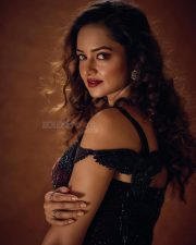 Glowing Beauty Shanvi Srivastava in a Floral Maroon Lehenga Photos 02 Glowing Beauty Shanvi Srivastava in a Floral Maroon Lehenga Photos 02
