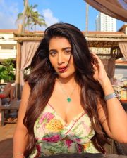 Gorgeous Rashi Singh in a Light Floral Printed Sleeveless Mini Dress Photos 02