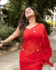 Gorgeous Rashi Singh in a Red Saree Photos 03
