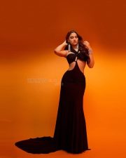 Gorgeous Saiee Manjrekar in a Black Sleeveless Maxi Dress Pictures 03 Gorgeous Saiee Manjrekar in a Black Sleeveless Maxi Dress Pictures 03