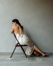 Gorgeous Sobhita Dhulipala in a Cream Backless Slip Dress Pictures 01