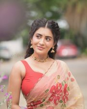 Graceful Actress Rashi Singh in a Floral Print Saree Photos 04