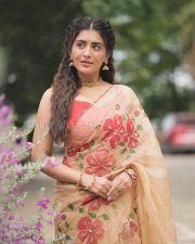 Graceful Actress Rashi Singh in a Floral Print Saree Photos 05