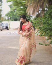 Graceful Actress Rashi Singh in a Floral Print Saree Photos 06