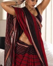 Graceful Actress Sobhita Dhulipala in a Red Striped Handloom Saree Photos 04 Graceful Actress Sobhita Dhulipala in a Red Striped Handloom Saree Photos 04