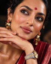 Graceful Actress Sobhita Dhulipala in a Red Striped Handloom Saree Photos 06 Graceful Actress Sobhita Dhulipala in a Red Striped Handloom Saree Photos 06