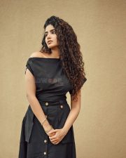 Graceful Anupama Parameswaran in a Black One Shoulder Top with a Safari Skirt Pictures 01