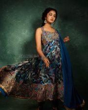 Graceful Anupama Parameswaran in an Ethnic Sleeveless Floral Embroidered Anarkali Suit Pictures 01