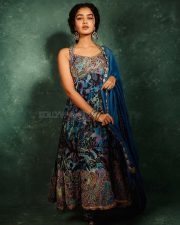 Graceful Anupama Parameswaran in an Ethnic Sleeveless Floral Embroidered Anarkali Suit Pictures 06