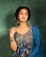 Graceful Anupama Parameswaran in an Ethnic Sleeveless Floral Embroidered Anarkali Suit Pictures 07