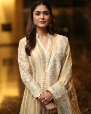 Heroine Mrunal Thakur at Dacoit Movie Trailer Launch Photos 08