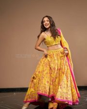 Heroine Pragya Jaiswal in a Yellow Lehenga Photoshoot Stills 01