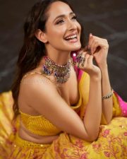 Heroine Pragya Jaiswal in a Yellow Lehenga Photoshoot Stills 02