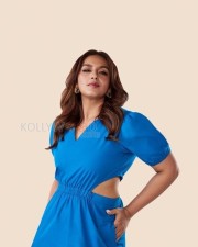 Indian Actress Huma Qureshi in a Blue Dress Photoshoot Pictures 02