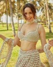 Irresistible Pragya Jaiswal in a Pearl Lehenga at Rakul Preet Singh Goa Wedding Photos 05
