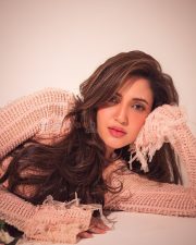 Kiss Kiss Bang Bang Actress Neha Shetty in a Soft Sunset Pink Hue Maxi Dress with a Deep V Neckline Photos 01