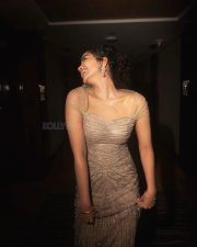 Lockdown Actress Anupama Parameswaran in a Rose Champagne Gold Italian Tulle Hand Embroidered Gown Pictures 03