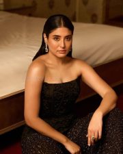 Matka King Actress Kritika Kamra in a Strapless Black Top and Skirt Pictures 02