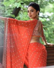 Mesmerizing Actress Sobhita Dhulipala in a Coral Orange Embroidered Chiffon Saree with Polki Jewelry Photos 05 Mesmerizing Actress Sobhita Dhulipala in a Coral Orange Embroidered Chiffon Saree with Polki Jewelry Photos 05