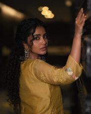 Paradha Actress Anupama Parameswaran in a Mustard Yellow Floral Embroidered Kurta Set Photos 03 Paradha Actress Anupama Parameswaran in a Mustard Yellow Floral Embroidered Kurta Set Photos 03