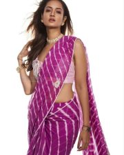 Petite Cute Shanvi Srivastava Saree Pictures 07
