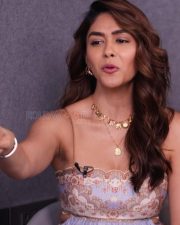 Pooja Meri Jaan Actress Mrunal Thakur in a Floor Length Daylight Tiered Maxi Dress Stills 01