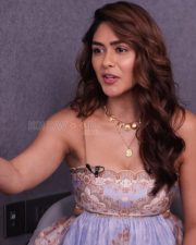 Pooja Meri Jaan Actress Mrunal Thakur in a Floor Length Daylight Tiered Maxi Dress Stills 04