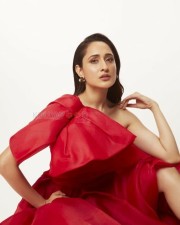 Pragya Jaiswal in Red Dress Photoshoot Stills 03