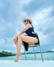 Pragya Jaiswal in a Black Sleeveless See Through Mini Cutout Dress Pictures 03 Pragya Jaiswal in a Black Sleeveless See Through Mini Cutout Dress Pictures 03