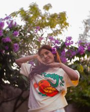 Pretty Nabha Natesh in a Playful T Shirt and Mini Skirt Pictures 07