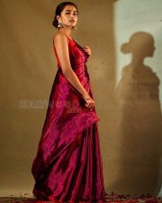 Radiant Actress Anupama Parameswaran in a Red Silk Saree Photos 03 Radiant Actress Anupama Parameswaran in a Red Silk Saree Photos 03