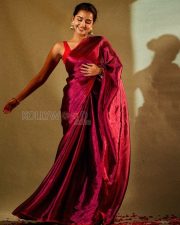 Radiant Actress Anupama Parameswaran in a Red Silk Saree Photos 07 Radiant Actress Anupama Parameswaran in a Red Silk Saree Photos 07