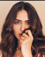 Radiant Actress Mrunal Thakur in a Red One Shoulder Crop Top Photos 02 Radiant Actress Mrunal Thakur in a Red One Shoulder Crop Top Photos 02