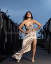 Ravishing Actress Shriya Saran in a Gold Strapless Corset High Slit Gown Photos 09 Ravishing Actress Shriya Saran in a Gold Strapless Corset High Slit Gown Photos 09