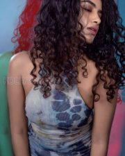 Ravishing Anupama Parameswaran in a Blue Halter Neck Sleeveless Bodycon Dress Pictures 04