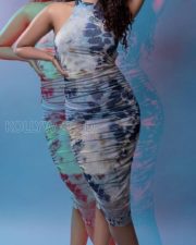 Ravishing Anupama Parameswaran in a Blue Halter Neck Sleeveless Bodycon Dress Pictures 08