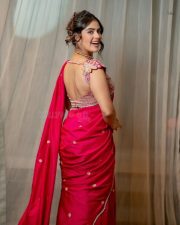 Ravishing Kavya Thapar in a Red Saree Photos 04