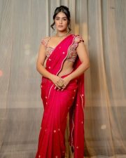 Ravishing Kavya Thapar in a Red Saree Photos 05