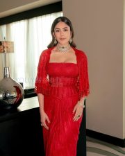 Resplendent Mrunal Thakur Cleavage in a Red Embellished Lehenga Photos 02 Resplendent Mrunal Thakur Cleavage in a Red Embellished Lehenga Photos 02