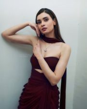Section 84 Actress Diana Penty in a Maroon Strapless Bodycon Gown Photos 04