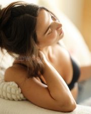 Sensual Actress Elli AvrRam in a Black Bralette and Jeans Photos 01