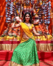 Sexy Heroine Nabha Natesh At Ismart Shankar Bonalu Event Photos